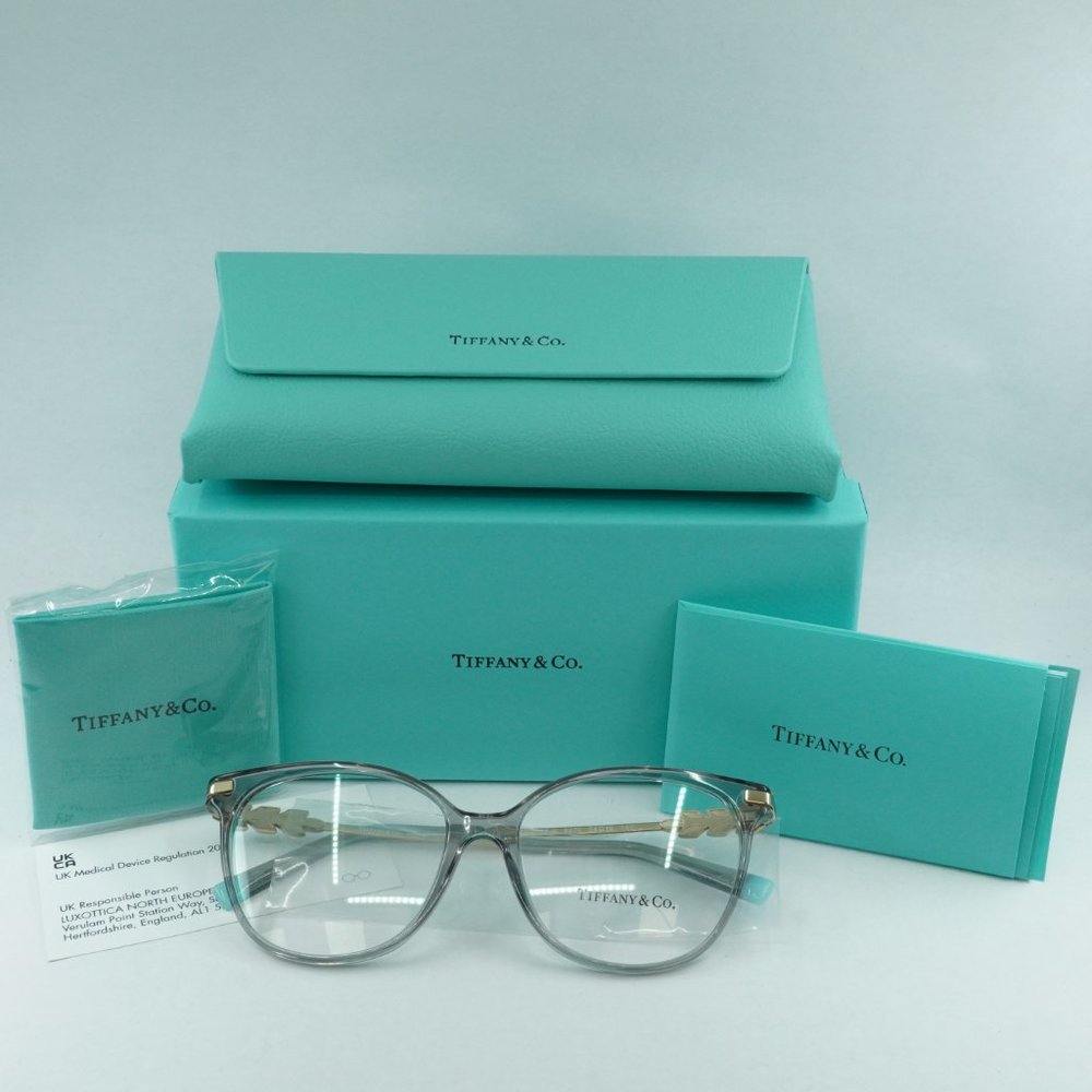 💯 NEW TIFFANY & CO TF2220B 8270 GREY EYEGLASSES - Picture 3 of 10